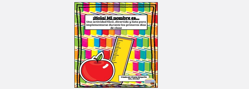 colorful book cover of "hola! mi nombre es..."
