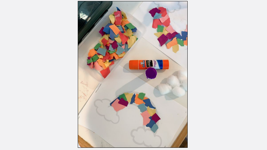a colorful paper mache craft activity