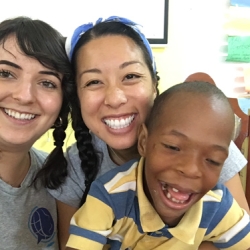 Belize Volunteers with child